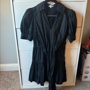 TCEC Black Puff Sleeve Dress
